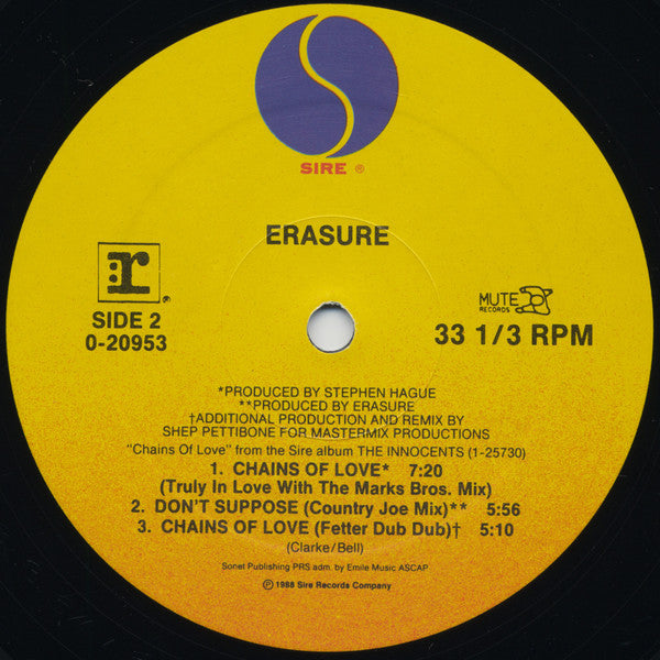 Erasure - Chains Of Love