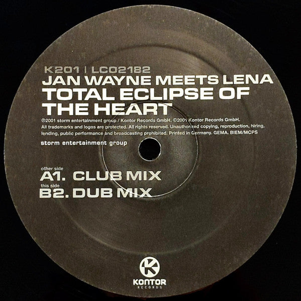 Jan Wayne - Total Eclipse Of The Heart