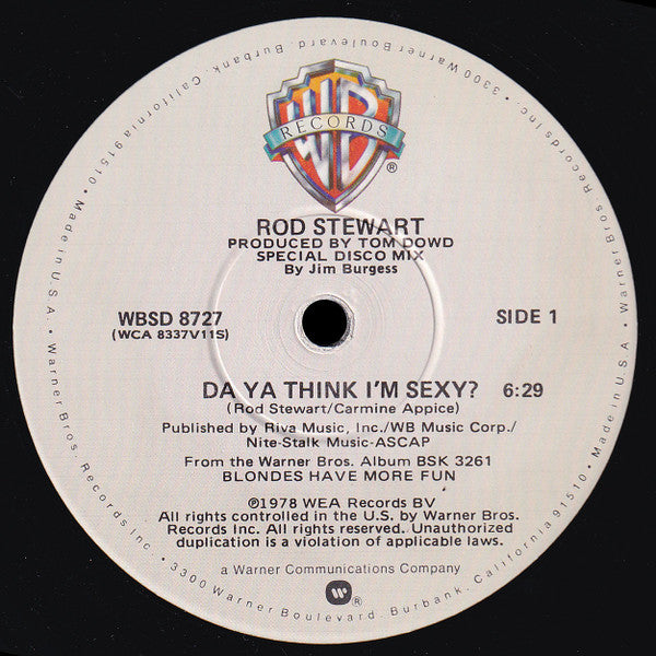 Rod Stewart - Da Ya Think I'm Sexy? (Special Disco Mix)