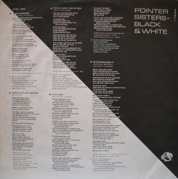 Pointer Sisters - Black & White