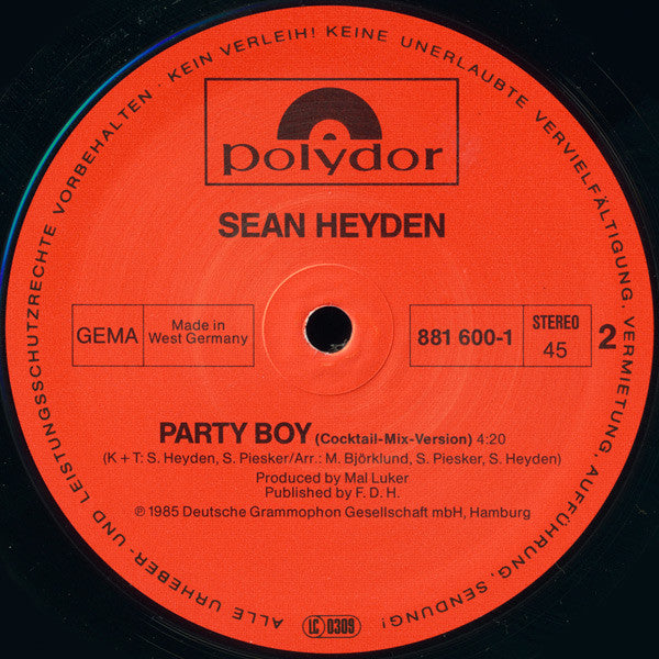 Sean Heyden - Party Boy