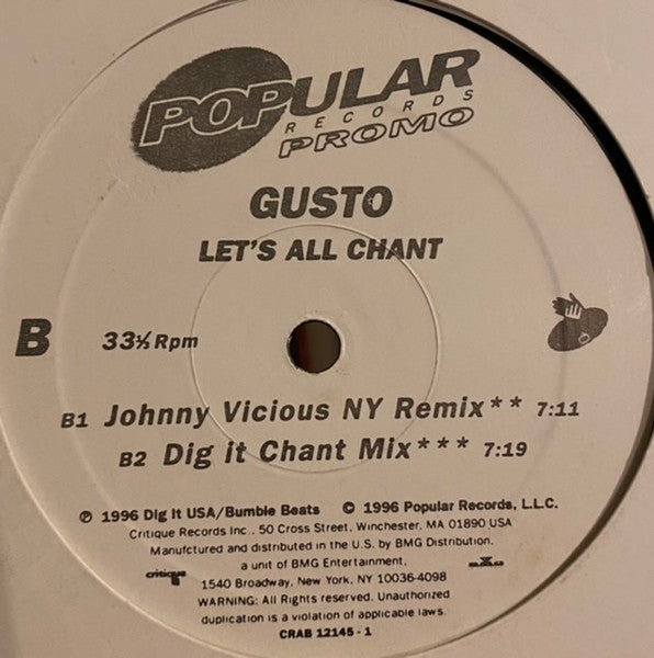 Gusto - Let's All Chant