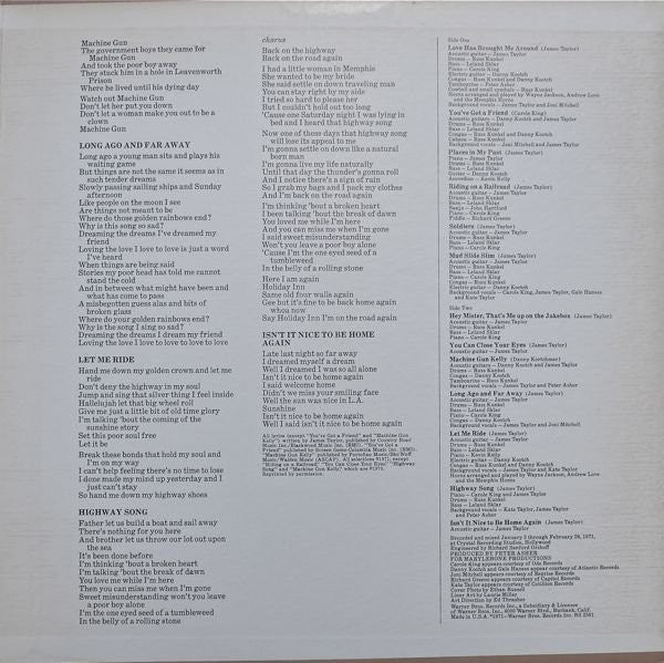 James Taylor (2) - Mud Slide Slim And The Blue Horizon