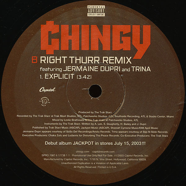 Chingy - Right Thurr (Remix)
