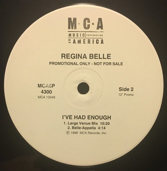 Regina Belle - I've Had Enough (Hex Hector Mixes)