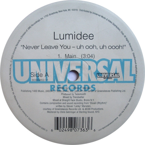 Lumidee - Never Leave You - Uh Ooh, Uh Oooh!