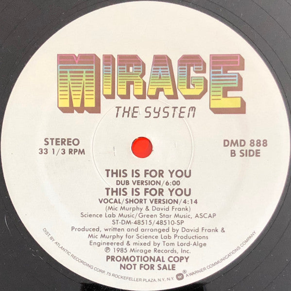 The System - This Is For You