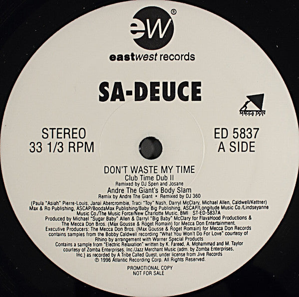 Sa-Deuce - Don't Waste My Time