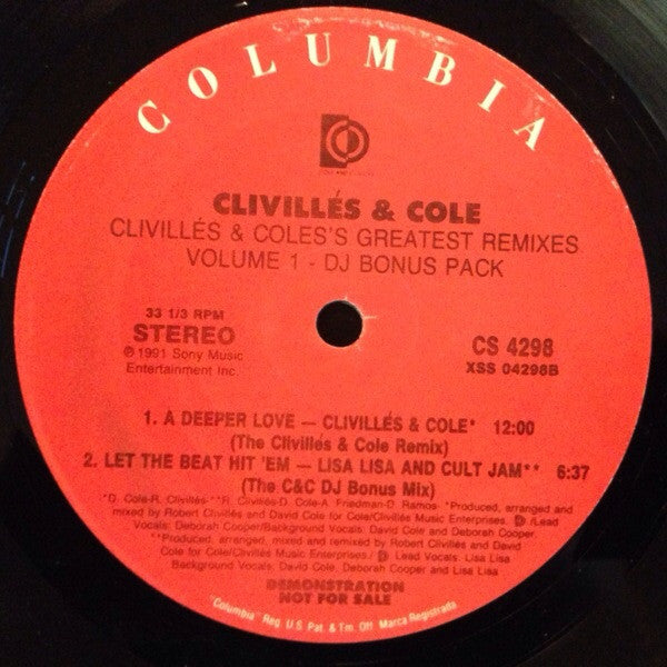 Clivillés & Cole's Greatest Remixes (Volume 1 - DJ Bonus Pack)