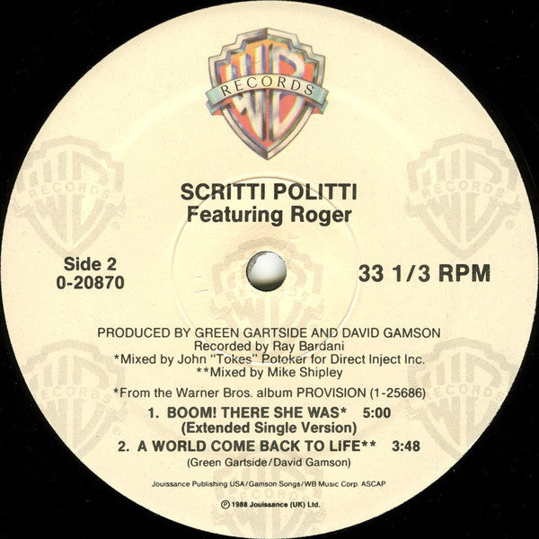 Scritti Politti - Boom! There She Was