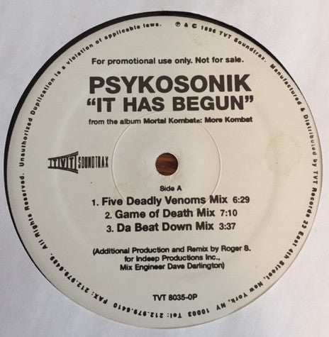 Psykosonik - It Has Begun