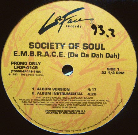 Society Of Soul - E.M.B.R.A.C.E. (Da Da Dah Dah)