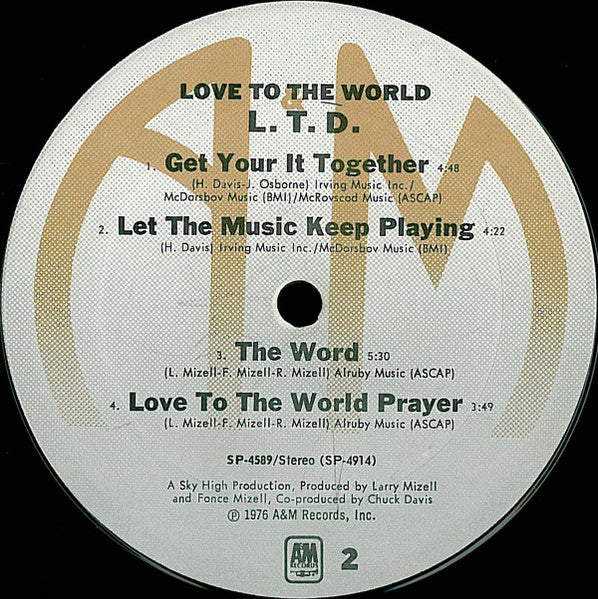L.T.D. - Love To The World