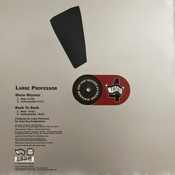 Large Professor - Blaze Rhymez / Back To Back