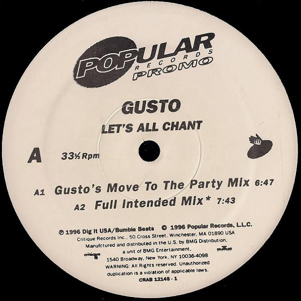 Gusto - Let's All Chant