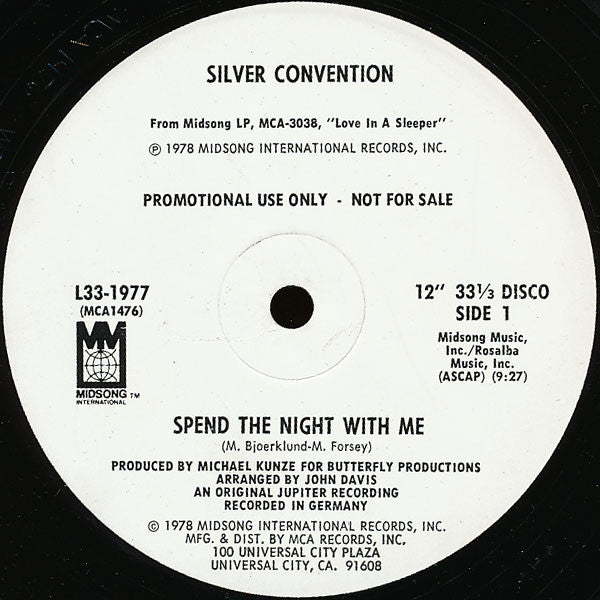 Silver Convention - Spend The Night With Me