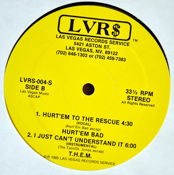 T.H.E.M. (4) - I Just Can't Understand It / Hurt'Em To The Rescue