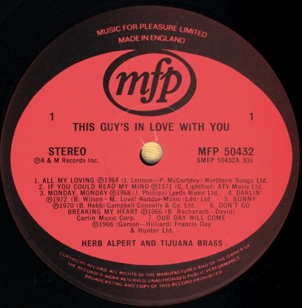 Herb Alpert & The Tijuana Brass - This Guy's In Love With You