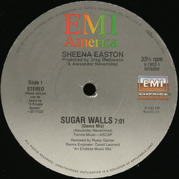 Sheena Easton - Sugar Walls (Dance Mix)