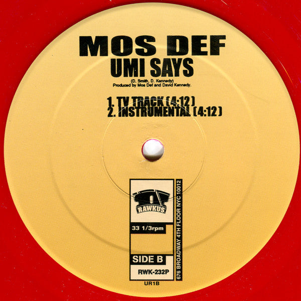 Mos Def - Umi Says (12", RED, PROMO ONLY, 2000)