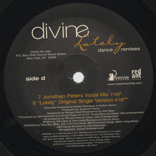 Divine (2) - Lately (Dance Remixes)