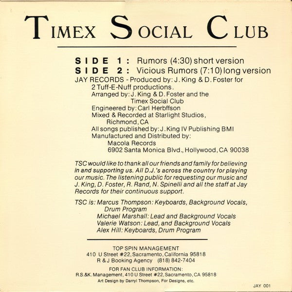 Timex Social Club - Rumors