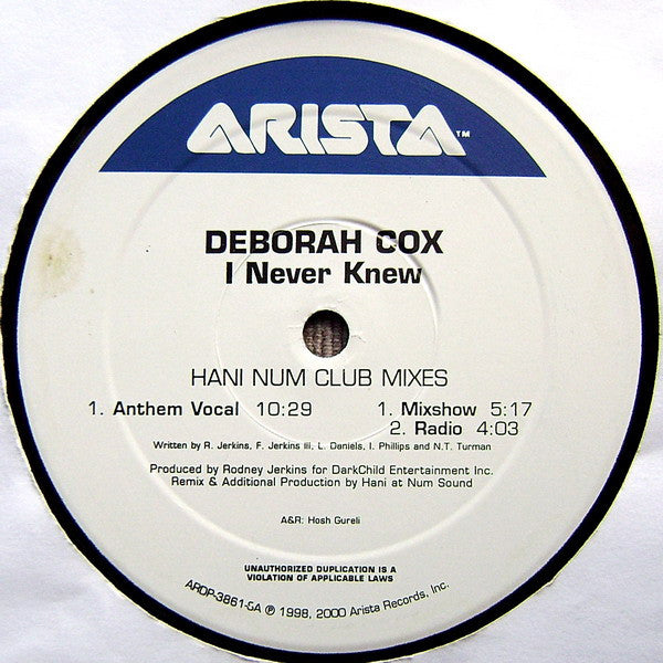 Deborah Cox - I Never Knew (Hani Num Club Mixes)