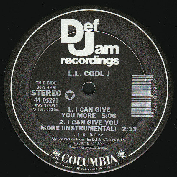 LL Cool J - I Can Give You More / I Can't Live Without My Radio