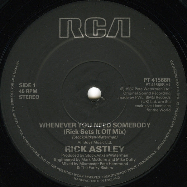 Rick Astley - Whenever You Need Somebody (Rick Sets It Off Mix)