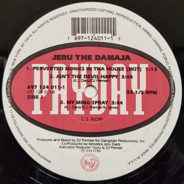 Jeru The Damaja - The Sun Rises In The East [1st PRESS, 1994]