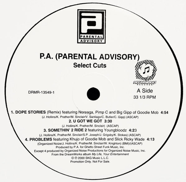 Parental Advisory - Select Cuts From The Album My Life, Your Entertainment