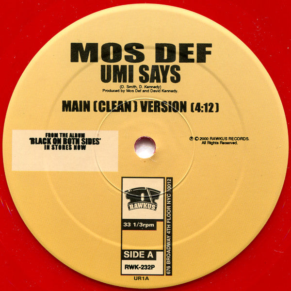 Mos Def - Umi Says (12", RED, PROMO ONLY, 2000)