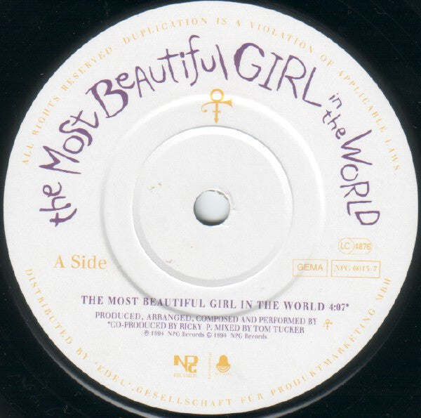 The Artist (Formerly Known As Prince) - The Most Beautiful Girl In The World
