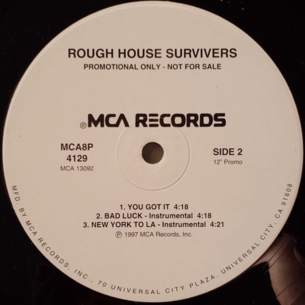 Rough House Survivers - Bad Luck / New York To LA