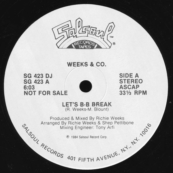 Weeks & Co. - Let's B-B Break