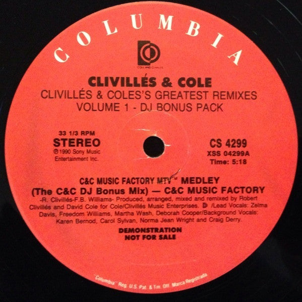 Clivillés & Cole's Greatest Remixes (Volume 1 - DJ Bonus Pack)
