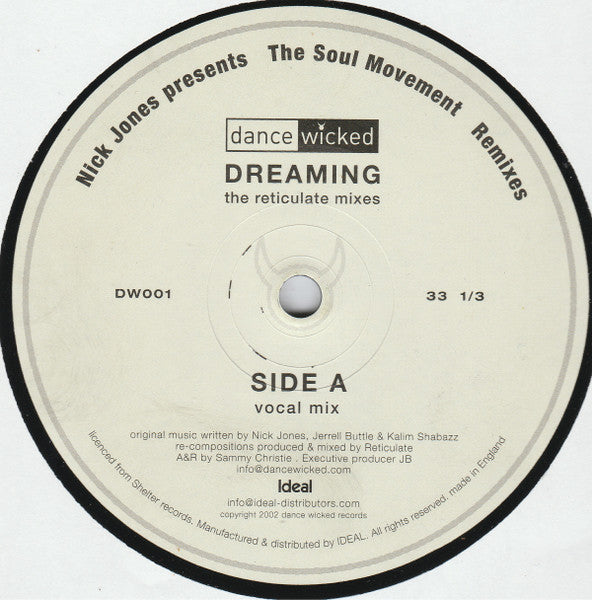 Nick Jones - Dreaming (The Reticulate Mixes)