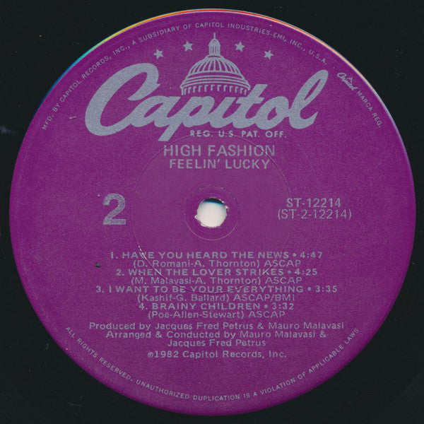 High Fashion - Feelin' Lucky