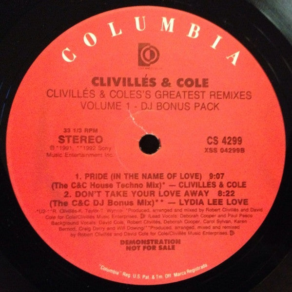Clivillés & Cole's Greatest Remixes (Volume 1 - DJ Bonus Pack)