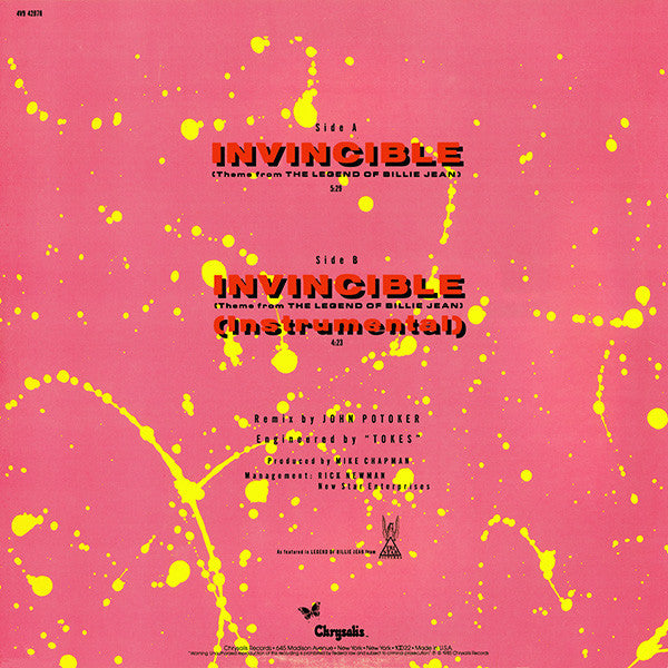 Pat Benatar - Invincible (Theme From The Legend Of Billie Jean) (Extended Remix)
