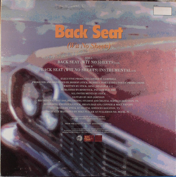 H-Town - Back Seat (Wit No Sheets)
