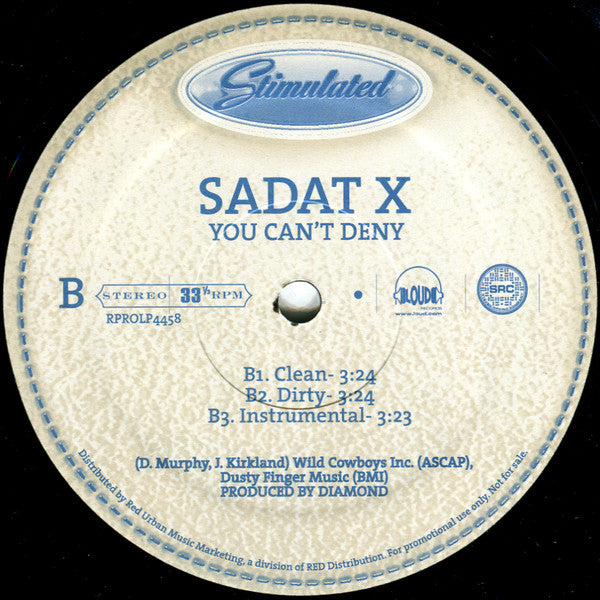 Sadat X - Cock It Back / You Can't Deny