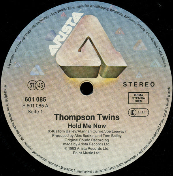 Thompson Twins - Hold Me Now
