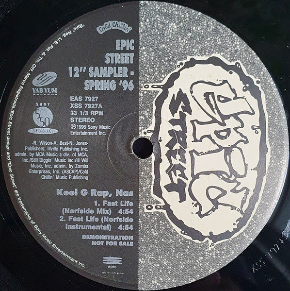 Kool G Rap - Epic Street 12" Sampler Spring '96