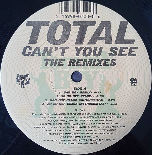 Total - Can't You See (The Remixes)