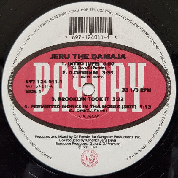 Jeru The Damaja - The Sun Rises In The East [1st PRESS, 1994]