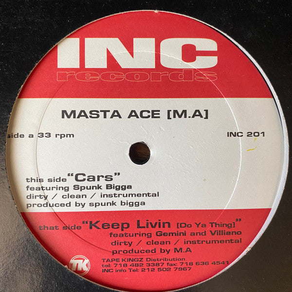 Masta Ace - Cars / Keep Livin (Do Ya Thing)