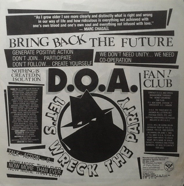 D.O.A. - Let's Wreck The Party
