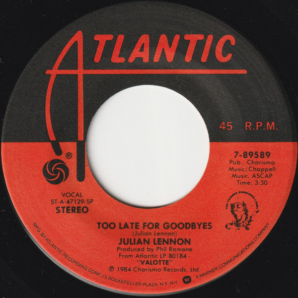 Julian Lennon - Too Late For Goodbyes