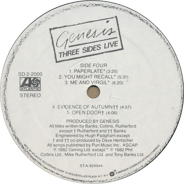 Genesis - Three Sides Live